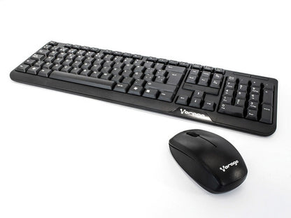 Kit De Teclado Y Mouse Vorago Km-302, Inalámbrico Usb Negro