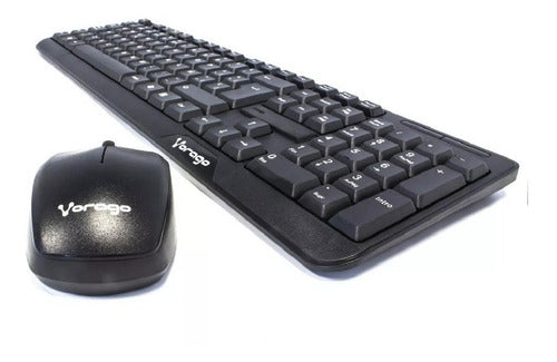 Kit De Teclado Y Mouse Vorago Km-302, Inalámbrico Usb Negro