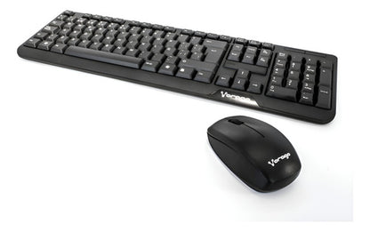 Kit De Teclado Y Mouse Vorago Km-302, Inalámbrico Usb Negro
