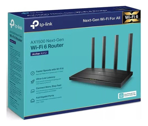 TP-Link Router WiFi 6, AX1500 Doble Banda, (Archer AX12)
