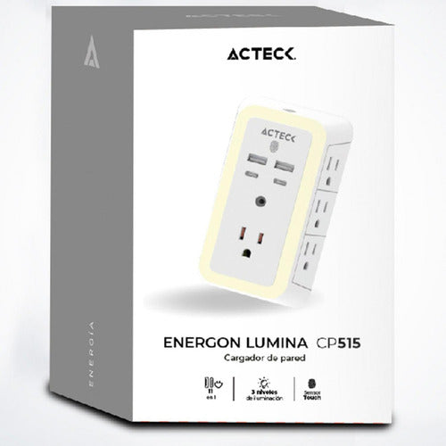 Cargador De Pared Acteck Energon Lumina Cp515 7 Conectores