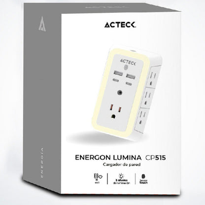 Cargador De Pared Acteck Energon Lumina Cp515 7 Conectores