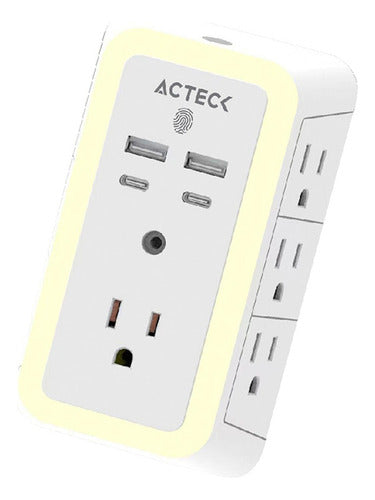 Cargador De Pared Acteck Energon Lumina Cp515 7 Conectores