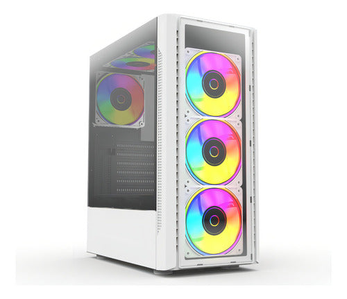 Gabinete Gamer Balam Rush Dragonfly Ii Crystal Gm745 Blanco