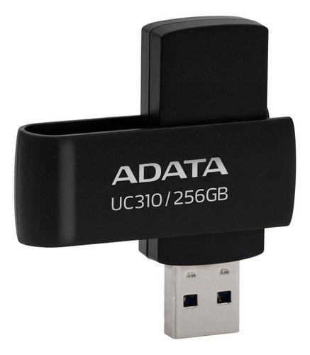 Memoria Usb Adata Uc310 256gb Usb 3.2 Lectura 100 Mb/s Negro