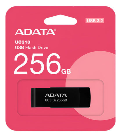 Memoria Usb Adata Uc310 256gb Usb 3.2 Lectura 100 Mb/s Negro