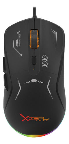 Mouse Gamer Xzeal Óptico Starter, Alámbrico, Usb, 7200dpi