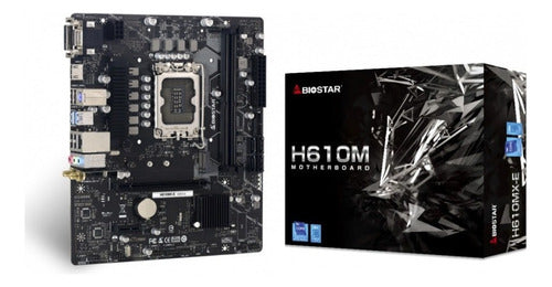 Tarjeta Madre Biostar H610mx-e Micro-atx S-1700 Intel /vc Color Negro