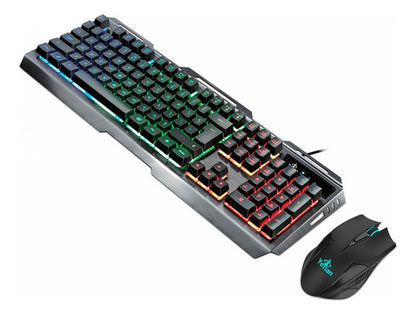Kit Gamer De Teclado Mouse Phoenix 3000 Alámbrico Usb Negro