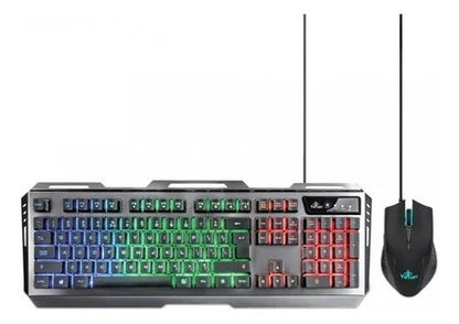 Kit Gamer De Teclado Mouse Phoenix 3000 Alámbrico Usb Negro