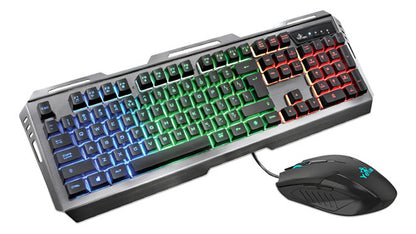Kit Gamer De Teclado Mouse Phoenix 3000 Alámbrico Usb Negro