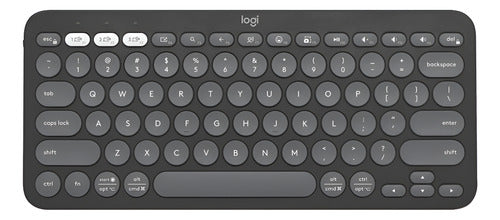 Teclado Logitech Pebble Keys 2 K380s 60% Bluetooth Grafito