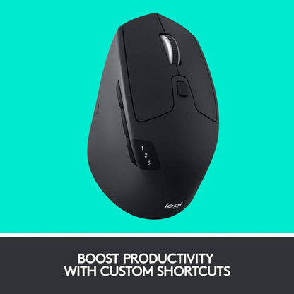 Mouse Ergonómico Logitech Óptico M720 Bluetooth Usb 1000dpi