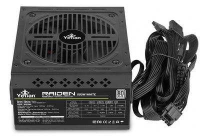 Fuente De Poder Yeyian Raiden 80 Plus White, 20+4 120mm 500w