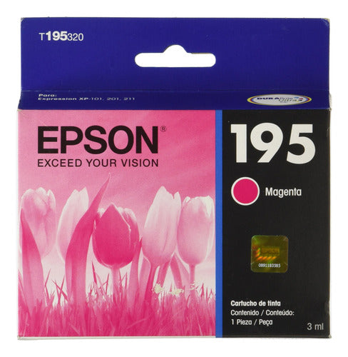 Cartucho Epson 195 Magenta, 210 Páginas T195320