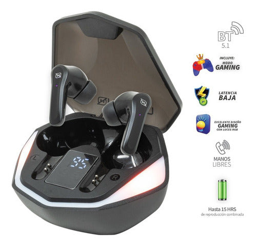 Necnon Audífonos Intrauriculares Ntws-viper Bluetooth Negro