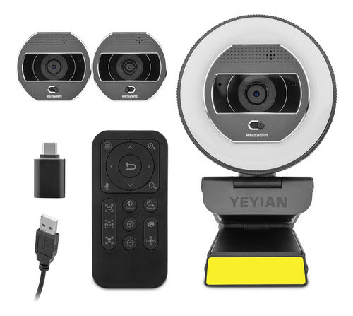 Yeyian Webcam Flexcam 2560x1440 Píx Usb Negro Ypw-qhdaf-m1