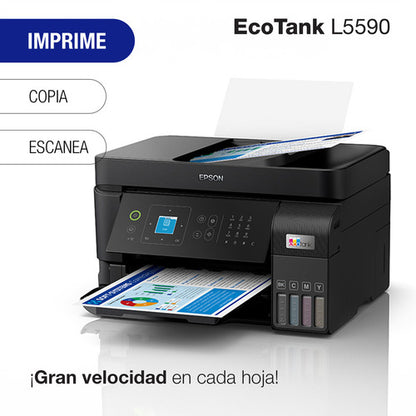 Multifuncional Epson Ecotank L5590, Color, Inyección, Tanque