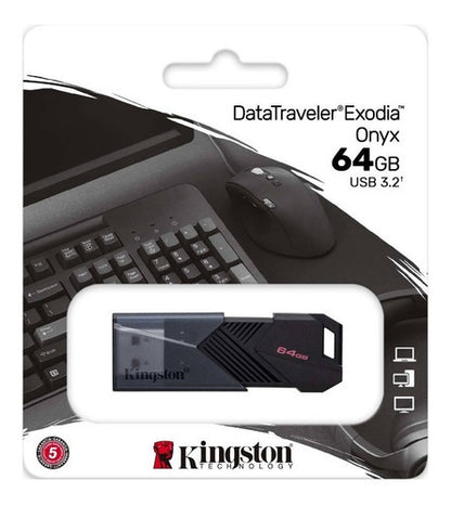 Memoria Usb Kingston Datatraveler Exodia Onyx, 64gb Usb 3.2