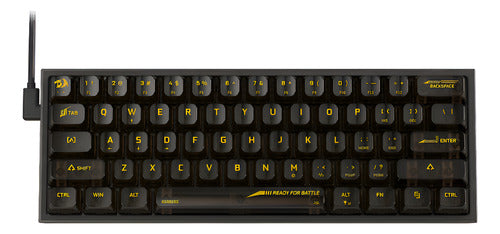 Teclado Gamer Redragon Fizz Rgb K617-ctb Transparente Inglés