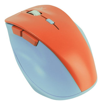 Mouse Perfect Choice Óptic Thumb Rf Inalámbrico Azul/naranja