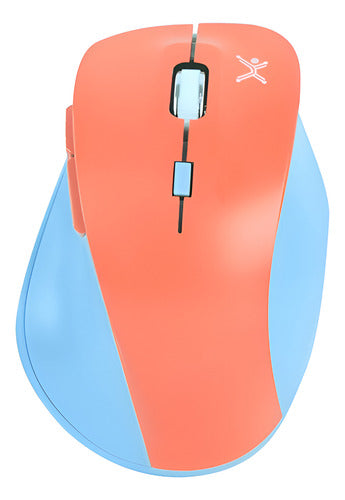 Mouse Perfect Choice Óptic Thumb Rf Inalámbrico Azul/naranja