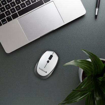 Mouse Techzone Óptico Tz19mou01-ina Usb, 1600dpi Plata