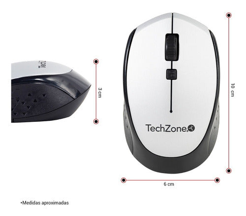 Mouse Techzone Óptico Tz19mou01-ina Usb, 1600dpi Plata