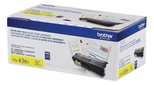 Tóner Brother Tn-436y Alto Rendimiento Amarillo 6500 Páginas