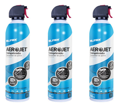 Aire Comprimido Kit De Limpieza Pc 3 Piezas 660ml Silimex
