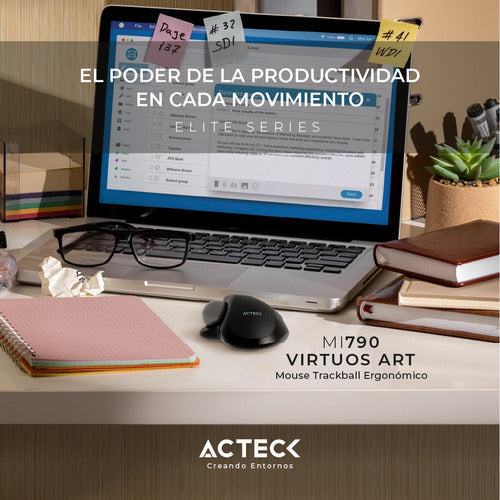 Mouse Ergonómico Acteck Virtuos Art Mi790 Bluetooth, 2400dpi