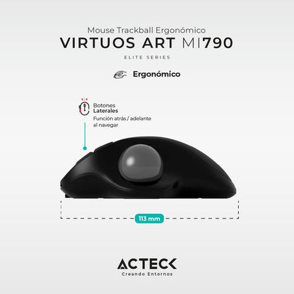 Mouse Ergonómico Acteck Virtuos Art Mi790 Bluetooth, 2400dpi