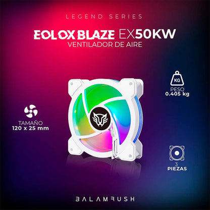 Kit 3 Ventiladores Blanco Balam Rush Eolox Blaze Ex50kw 120m