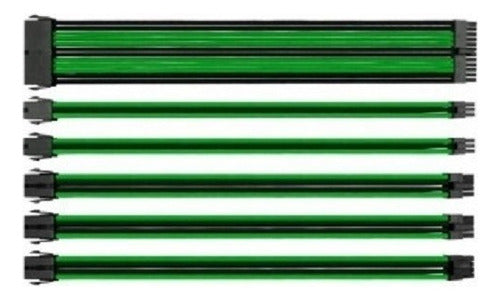 Eagle Warrior Kit De Cables Trenzados Psu, Negro/verde