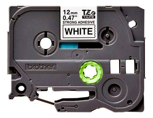 Cinta Brother Tzes231 Negro Sobre Blanco, 12mm X 8m
