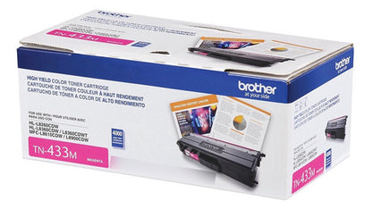 Tóner Brother Tn-433m Alto Rendimiento Magenta, 4000 Páginas