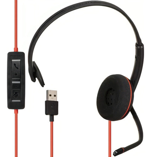Poly Audífonos Con Micrófono Monoaural Blackwire C3210 Usb A