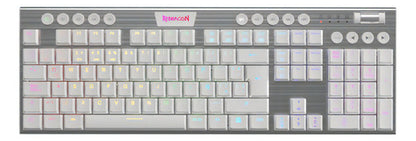 Teclado Mecánico Redragon Horus White Fs K619w-rgb Cableado