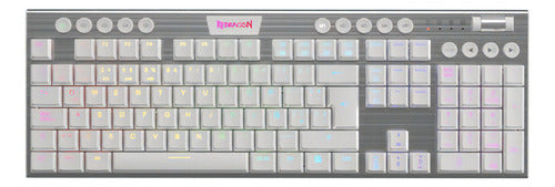 Teclado Mecánico Redragon Horus White Fs K619w-rgb Cableado
