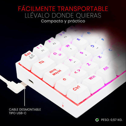 Teclado Mécanico 60% Redragon Dragonborn K630rgb Red Switch