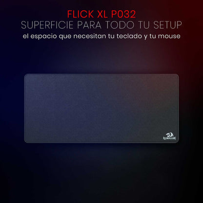 Mousepad Gamer Redragon Flick Xl, 40 X 90cm, 4mm, Negro
