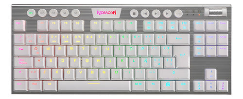 Teclado Mecánico Redragon Horus White K622w-rgb Tkl-español
