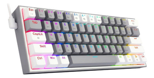 Teclado Mecánico Redragon 60% Fizz Pro K616rgb Gray/white Bt