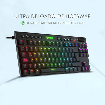 Teclado Mecánico Gamer Redragon Horus K622rgb,tkl Red Switch