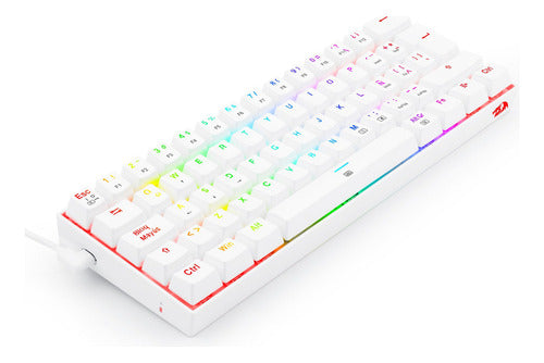 Teclado Gamer Redragon Dragonborn White K630,rgb,brownswitch