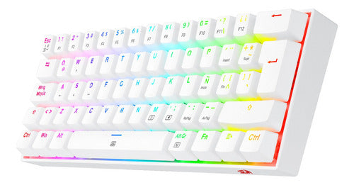 Teclado Gamer Redragon Dragonborn White K630,rgb,brownswitch