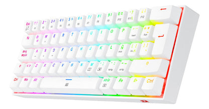 Teclado Gamer Redragon Dragonborn White K630,rgb,brownswitch