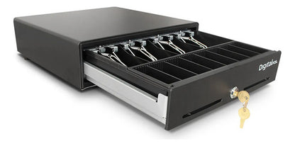 Cajón De Dinero Digital Pos Dig-330 Con Llave, 6.3kg, Negro