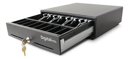 Cajón De Dinero Digital Pos Dig-330 Eco, 6.3kg, Negro