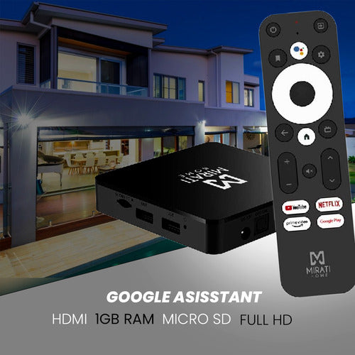 Smart Tv Box Mirati Full Hd Android Tv 10 1gb Ram 8gb Hdmi